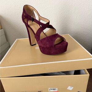 Michael Kors Deep Burgundy Strappy Heels